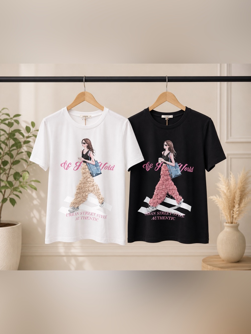 Urban Chic Graphic Tee – Fashion Girl Street Style Top